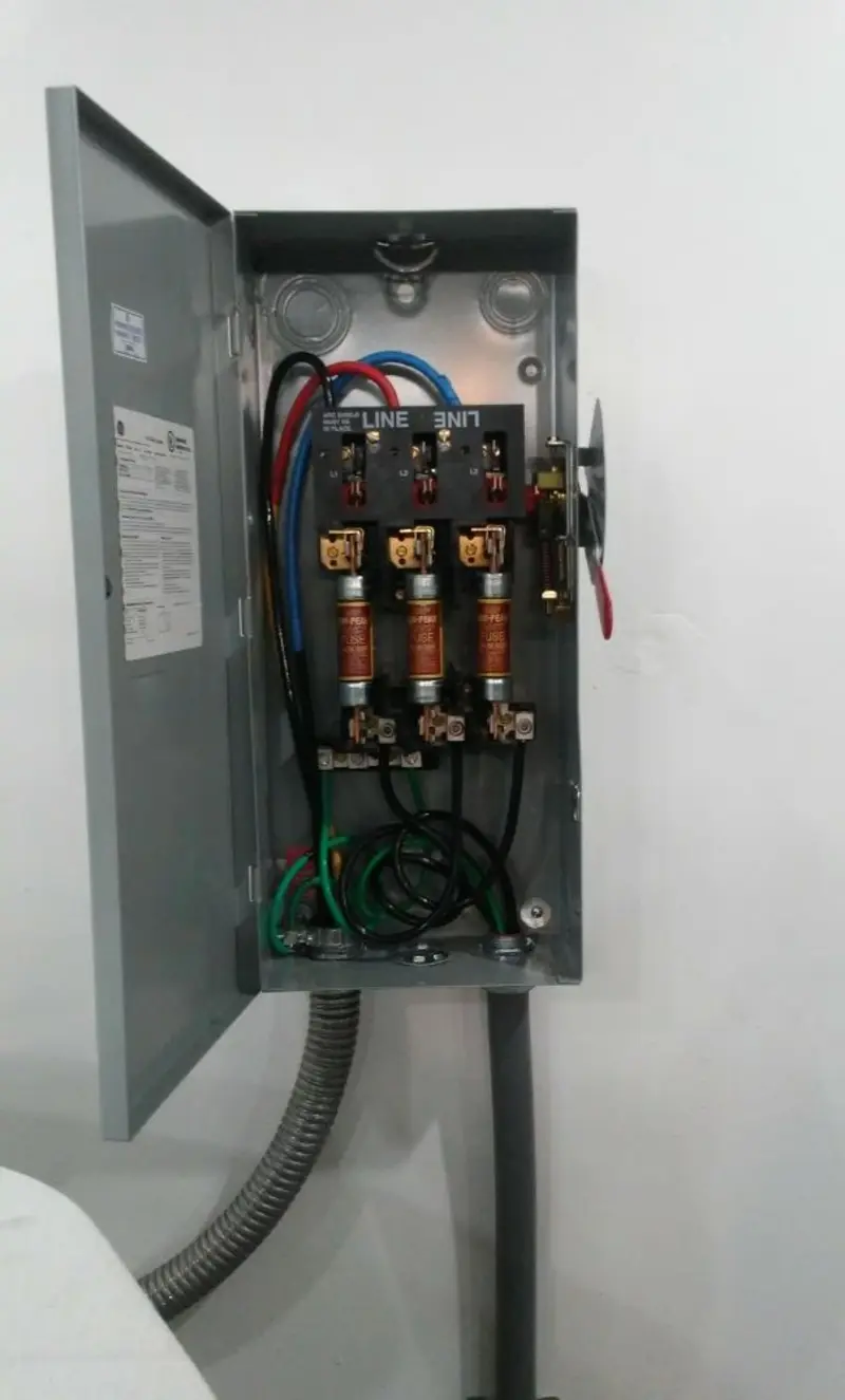 Three-phase disconnect switch installed for Electrical Wiring & Rewiring in Sudbury